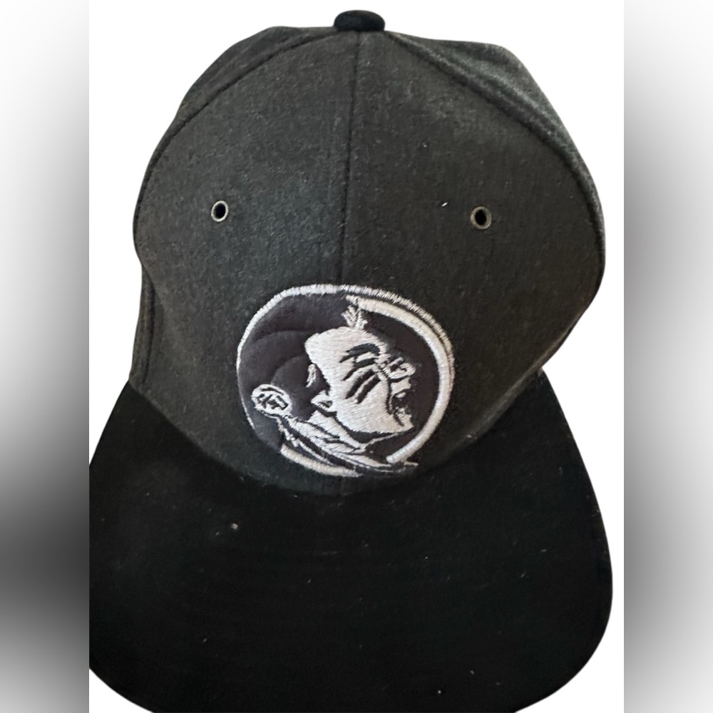 Black and Gray Embroidered Cap